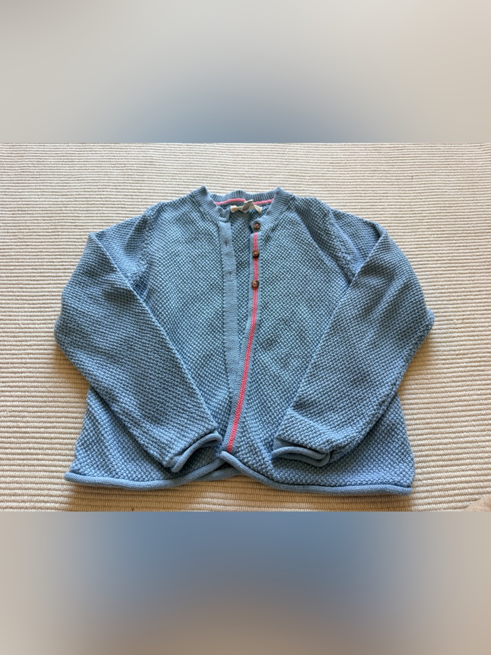 Mini Boden Blue cotton 3 button Cardigan Jacket